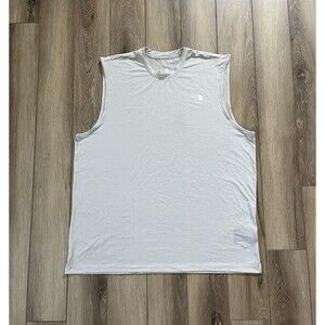 The North Face Men's XL Wander Sleeveless T-Shirt Tank White Polyester Blend